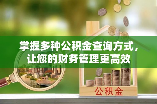 田尾掌握多种公积金查询方式，让您的财务管理更高效