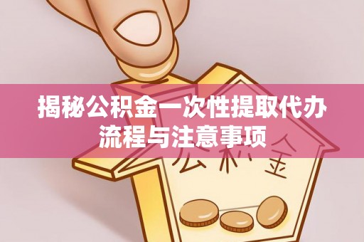 田尾揭秘公积金一次性提取代办流程与注意事项