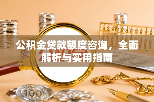 田尾公积金贷款额度咨询，全面解析与实用指南