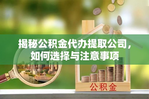 田尾揭秘公积金代办提取公司，如何选择与注意事项