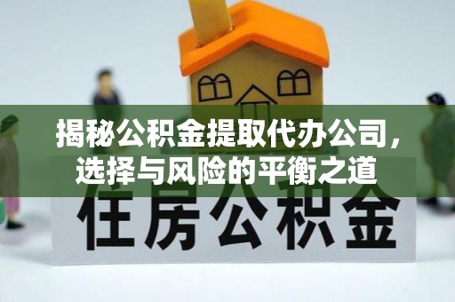 田尾揭秘公积金提取代办公司，选择与风险的平衡之道