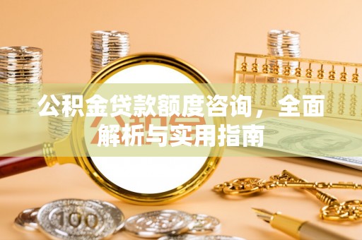田尾公积金贷款额度咨询，全面解析与实用指南
