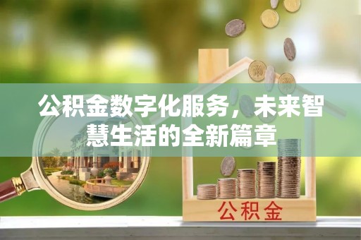 田尾公积金数字化服务，未来智慧生活的全新篇章