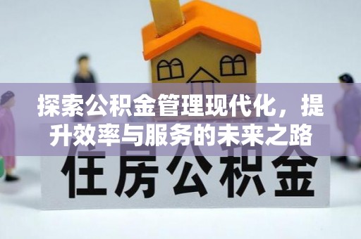 田尾探索公积金管理现代化，提升效率与服务的未来之路