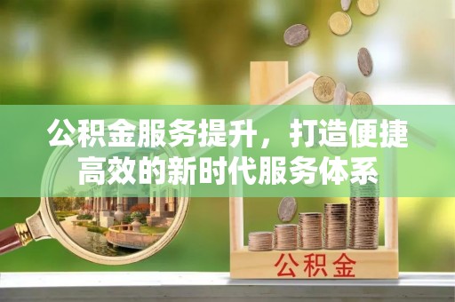 田尾公积金服务提升，打造便捷高效的新时代服务体系