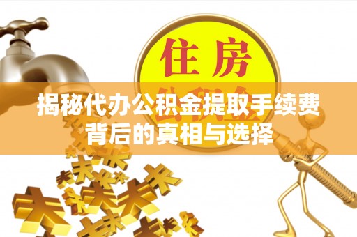 田尾揭秘代办公积金提取手续费背后的真相与选择