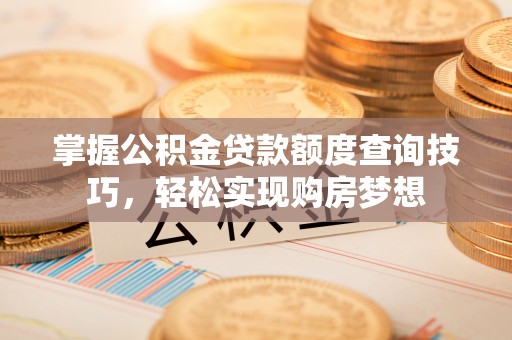 田尾掌握公积金贷款额度查询技巧，轻松实现购房梦想
