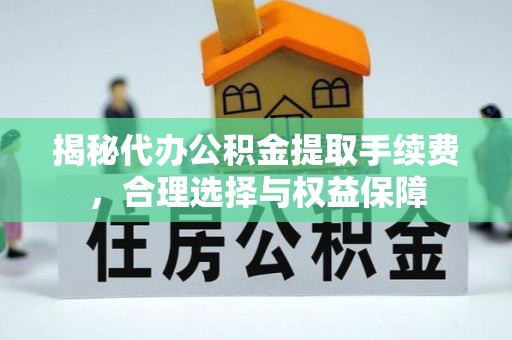 田尾揭秘代办公积金提取手续费，合理选择与权益保障
